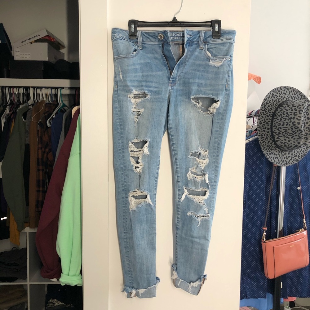 American Eagle high waisted super stretch jeans